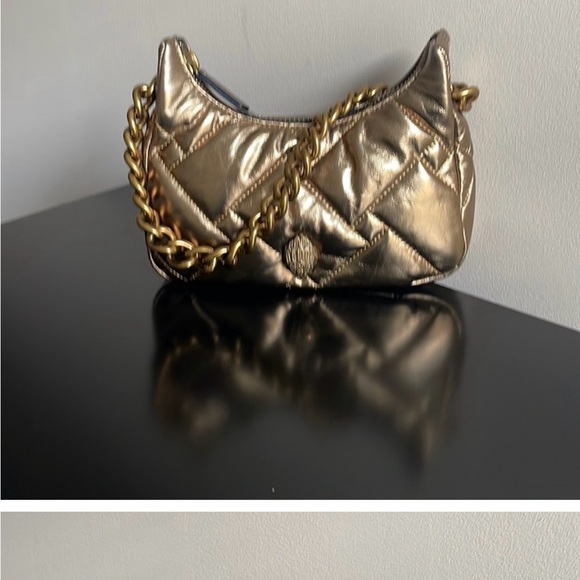 Kurt Geiger Kensington Gold, Quilted Leather Hobo with Oversized Chain Strap ✨ - Picture 2 of 13